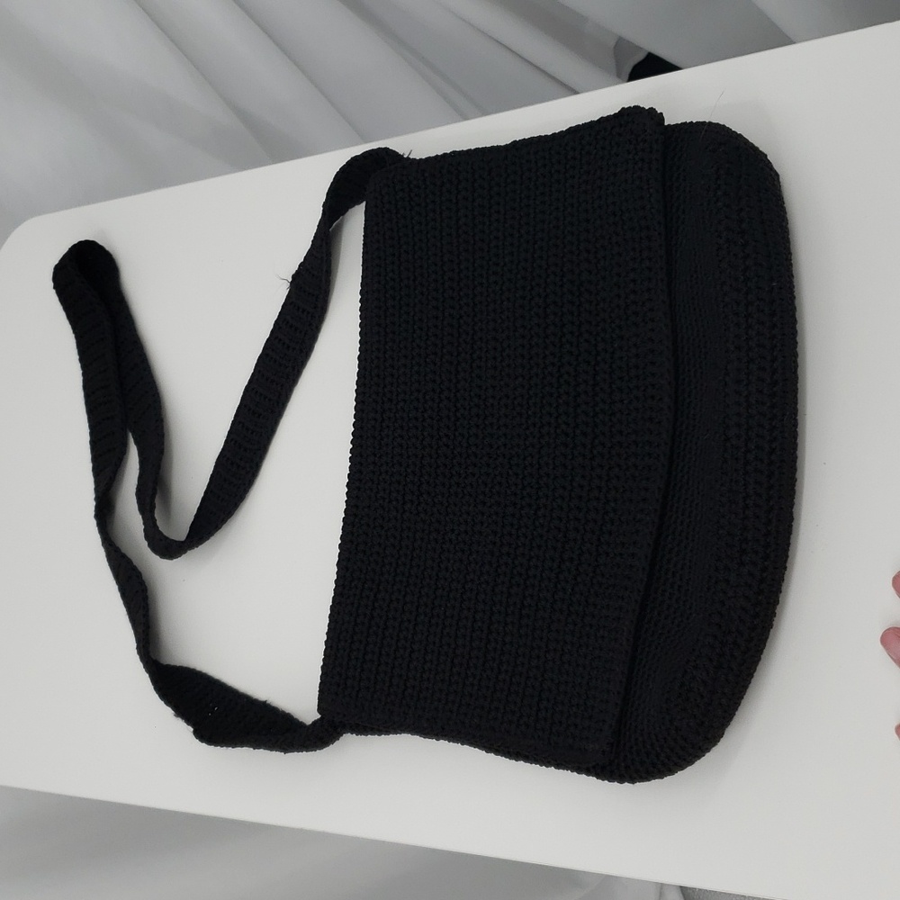 The Sak Black Crossbody Shoulder Woven Bag Purse